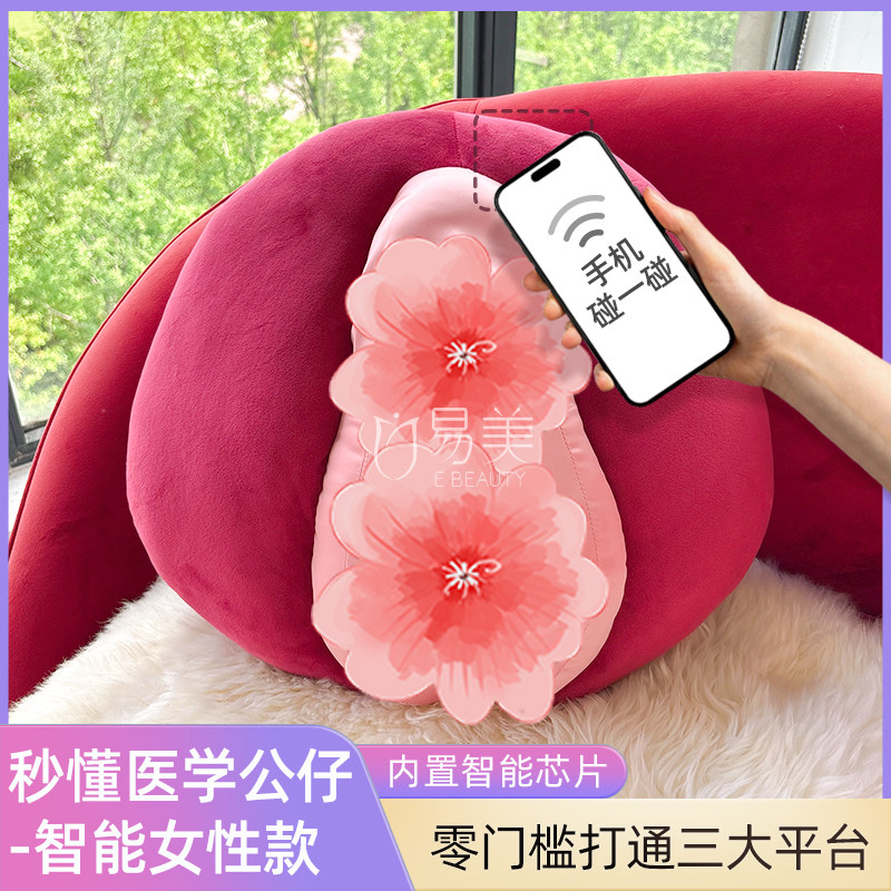 医用科普模型妹妹抱枕智能功能帮助涨粉关注女性公仔跳转美容会所