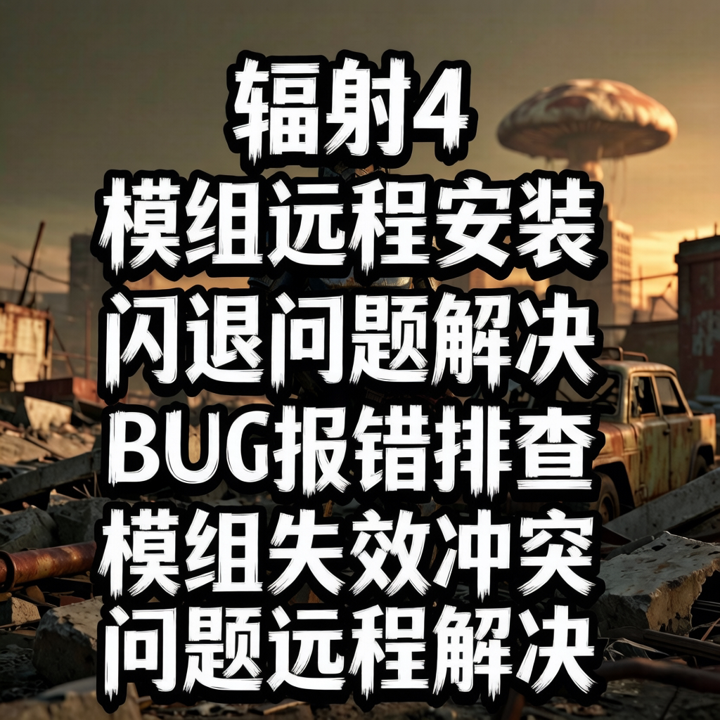 辐射4mod模组远程安装调试解决汉化闪退冲突bug等各类问题