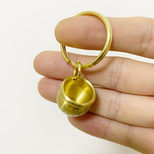 招财进宝水缸 百福小缸挂件 纯黄铜钥匙扣钥匙链包挂新款大量发货