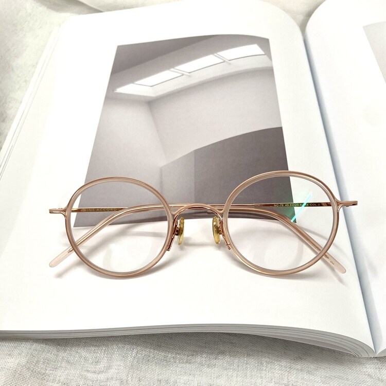 外贸出口 粉色近视小圆框少女近视眼镜学院风镜架镜框新款