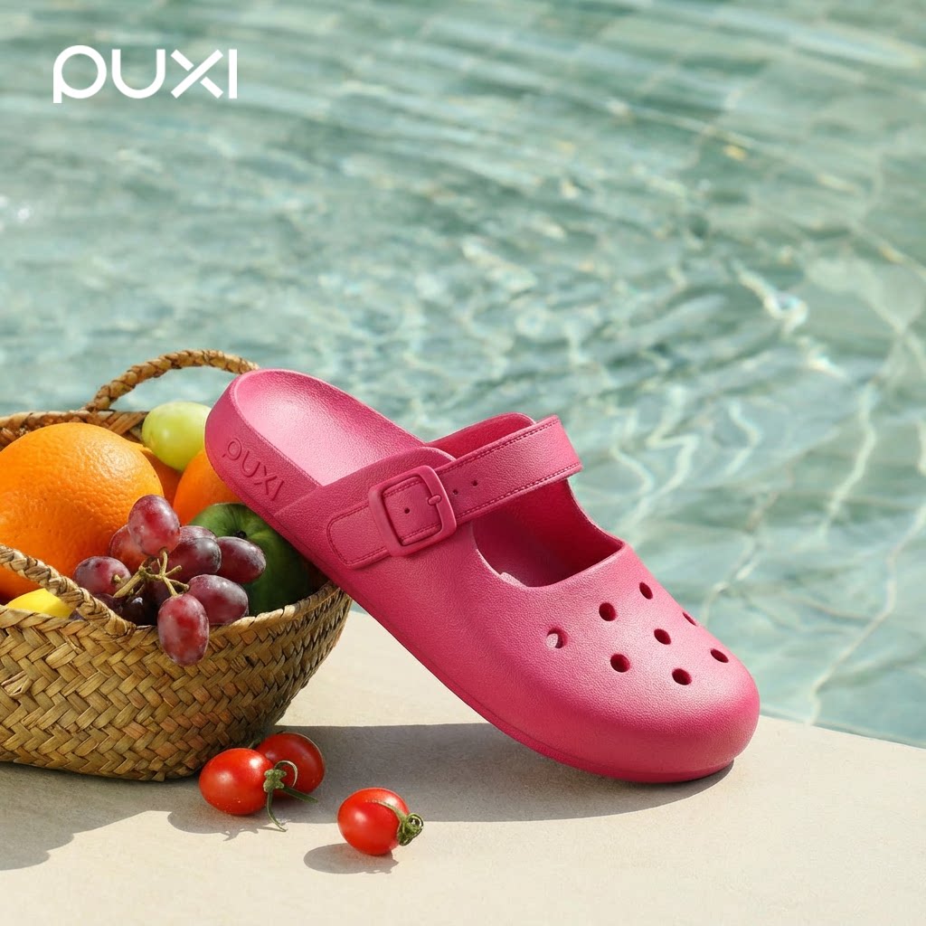 朴西新款可外穿法式玛丽珍博肯洞洞鞋女夏季简约防滑透气百搭凉拖