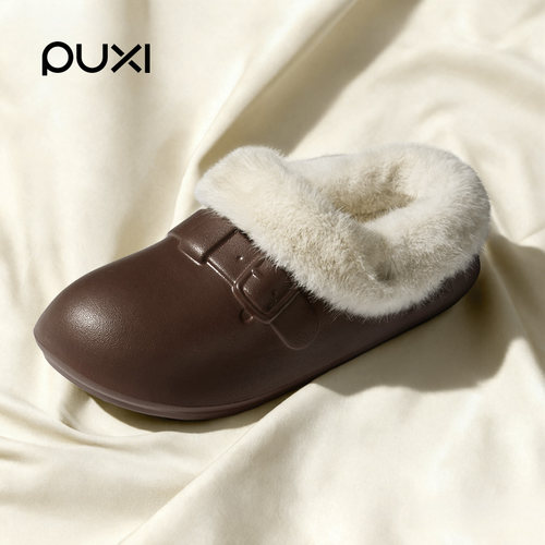 朴西保暖博肯棉拖鞋女冬季可拆卸新款家居室内防滑静音情侣棉拖男