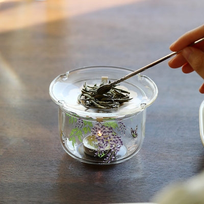 高硼硅玻璃蜡烛加热烤茶套装