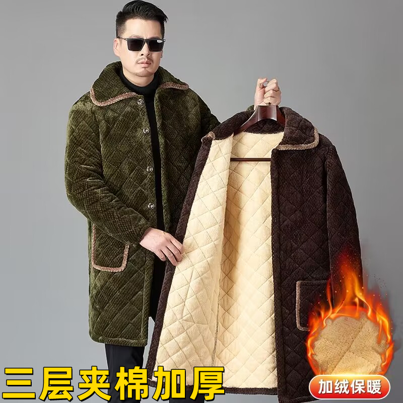 棉服男士外套耐脏保暖棉衣夹棉加厚加绒冬季防寒工作服防污男罩衣