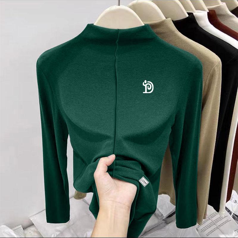 半高领双面德绒打底衫秋冬内搭