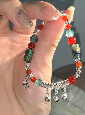 小红书热卖紫珠琉璃手链女送闺蜜高级感小众设计ins风轻奢手串手