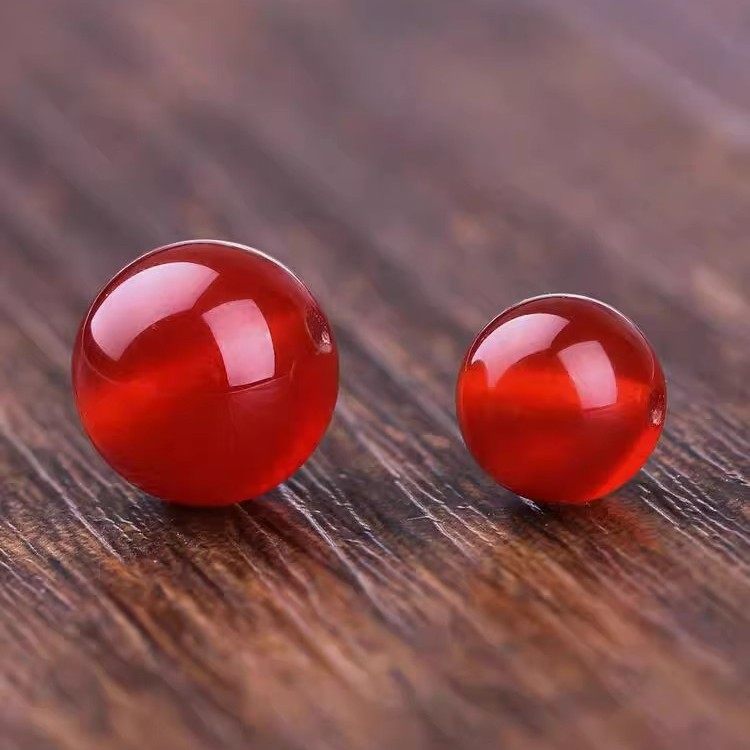 天然红玛瑙散珠单珠红色圆珠串珠子手工DIY饰品佛珠隔珠手链项链