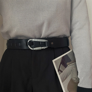 饰腰带配牛仔裤 装 复古潮流ins风 登山扣皮带男女通用百搭个性 时尚