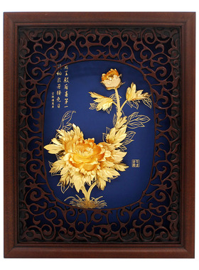 金箔画古典风商务送客户装饰品