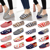 韩版 一脚蹬懒人鞋 百搭老北京布鞋 女时尚 上班平底 布鞋 款 女春夏新款