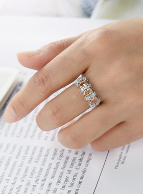 轻奢欧美风锆石女士戒指