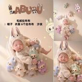 百天宝宝拍照衣服百日照服饰摄影背景道具衣服半岁一周岁宝宝