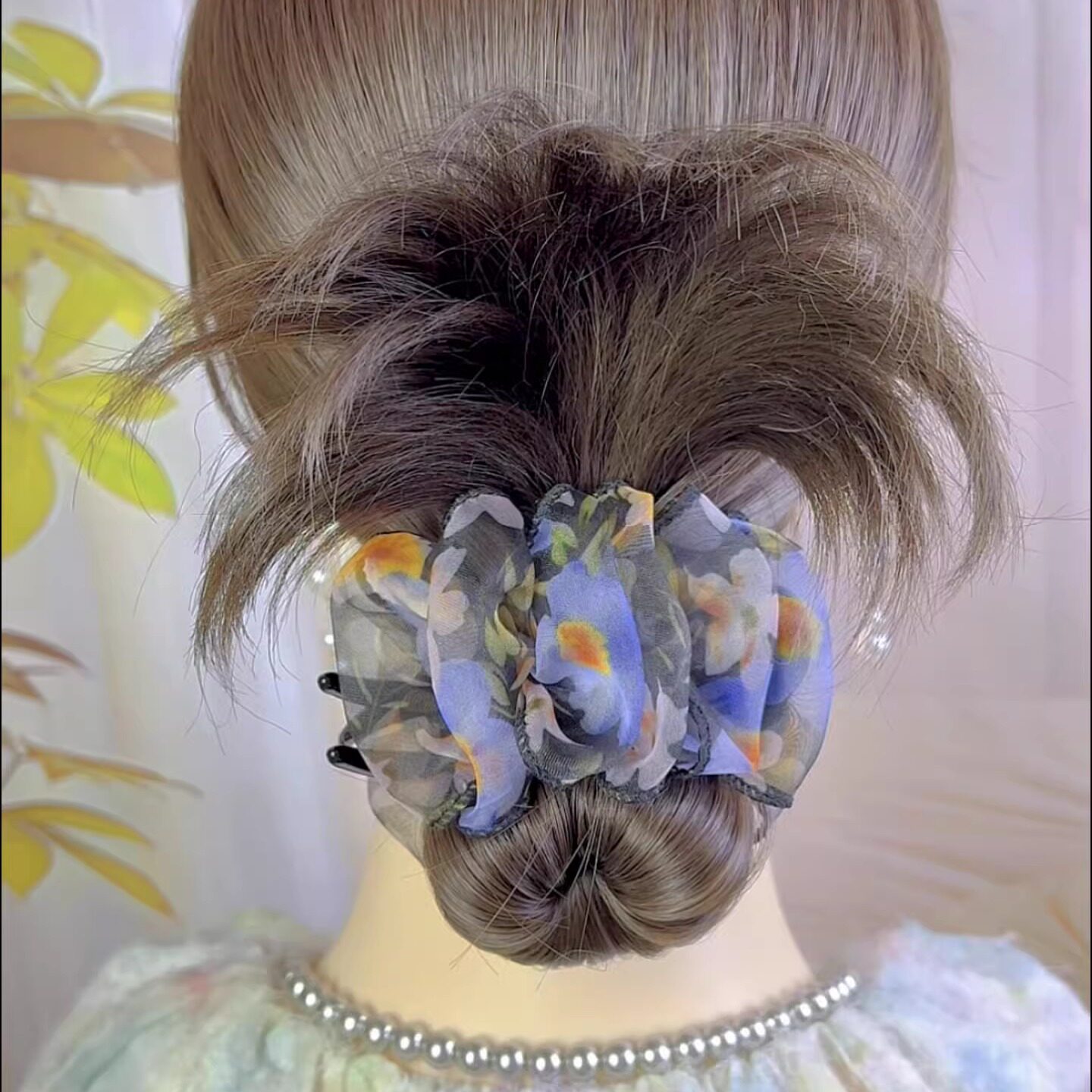 2025秋冬新款后脑勺丸子抓夹气质时尚优雅网纱云朵旅行发卡头饰,户外/登山/野营/旅行用品,旅行发卡,淘宝优惠券,粉丝福利购,淘宝优惠卷