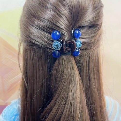 半扎发小抓夹女2025新款高级感