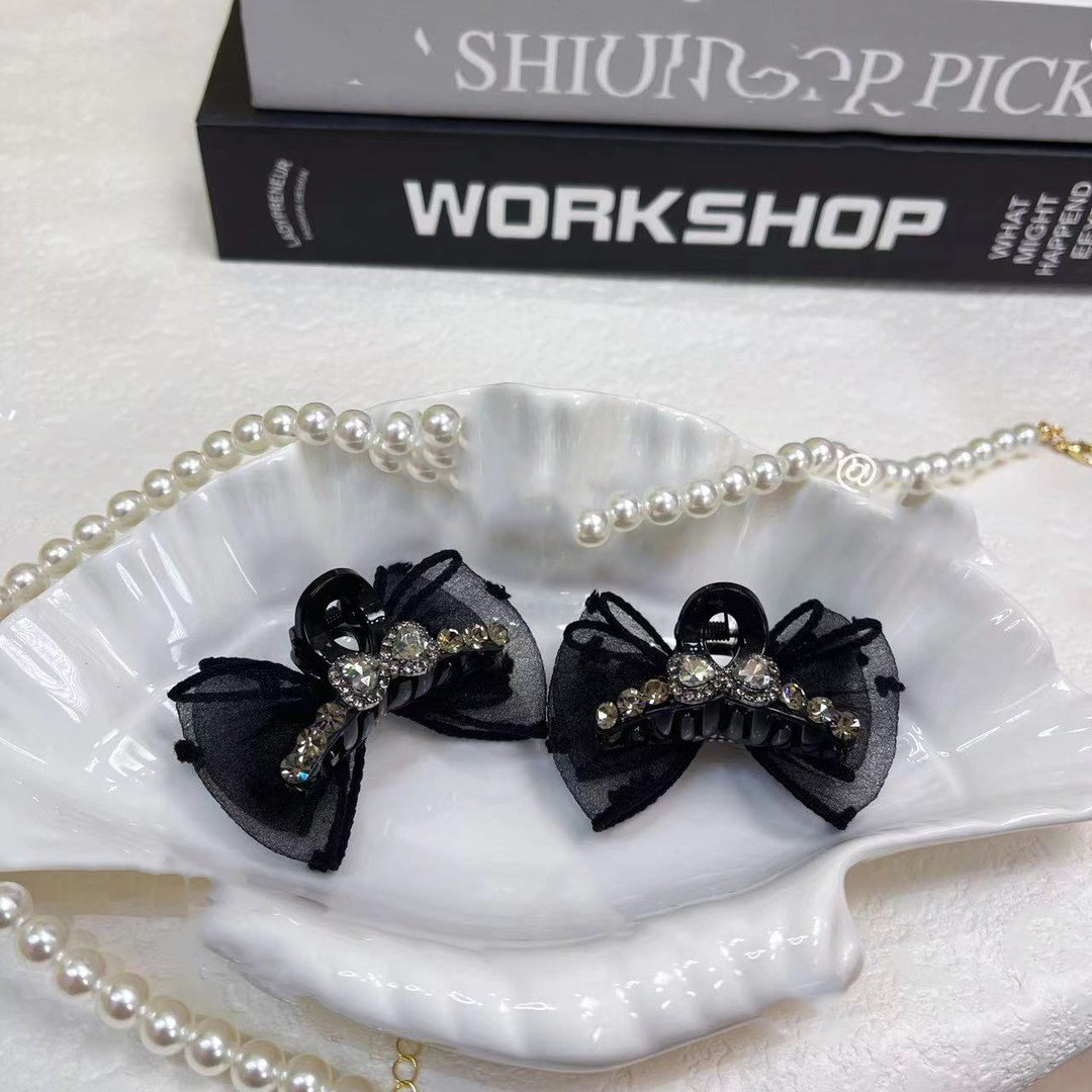 高级感蝴蝶结抓夹小号公主头发夹前额刘海夹甜美侧边夹子头饰发卡