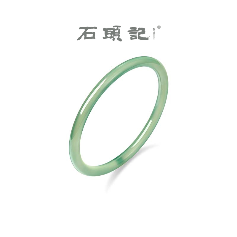 iSTONE/石头记天然玉髓手镯圈口56mm-62mm高冰美人条镯子送闺蜜