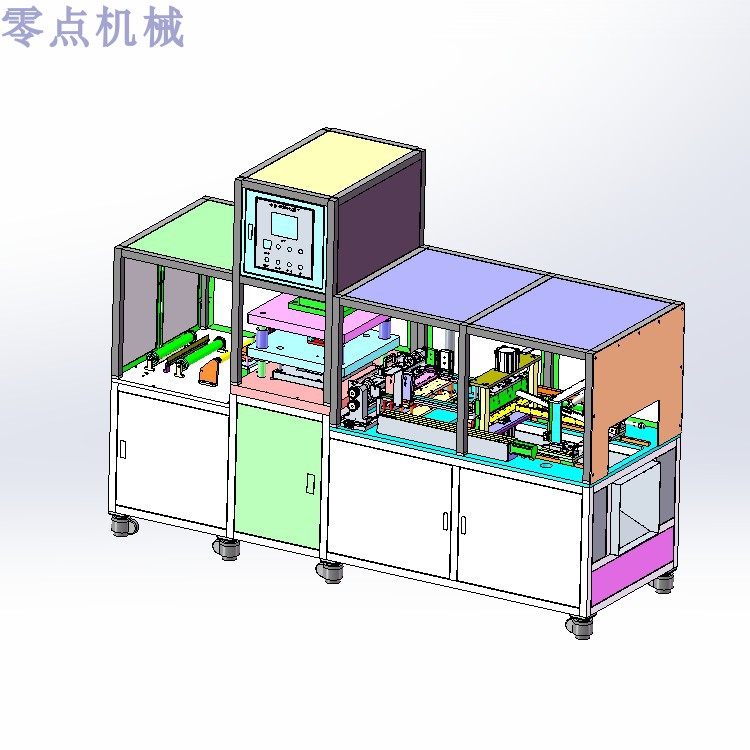 软包锂电池自动冲壳机3D图纸solidworks模型机械设计图纸资料