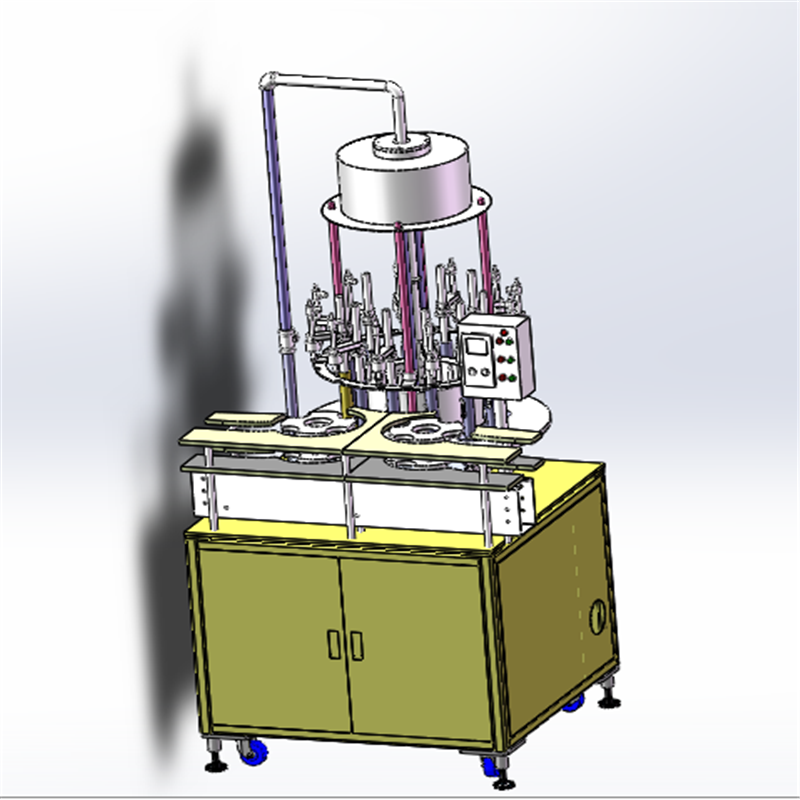 转盘式饮料灌装机3D图纸 E104非标自动化机械3D图纸素材特价