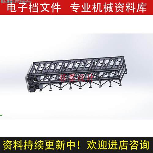 双层滚筒输送机机械结构设计三维模型SolidWorks通用版本C24368