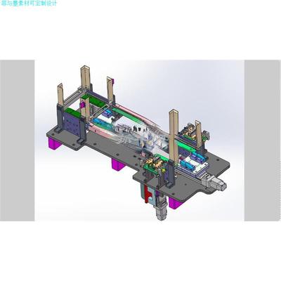 tray盘或料盘上下料机构(量产）3D图纸打印SW模型CAD设计机1096