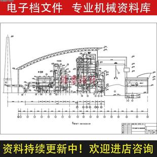 垃圾焚烧发电厂工艺流程图生产工艺控制流程图CAD图纸设计C22027