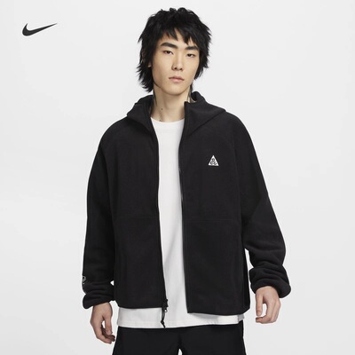 NIKE耐克ACG男子夹克户外连帽衫冬新款宽松摇粒绒外套HJ2461-010