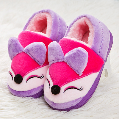 Chaussons enfants en suède pour hiver - semelle caoutchouc - Ref 1032268 Image 3