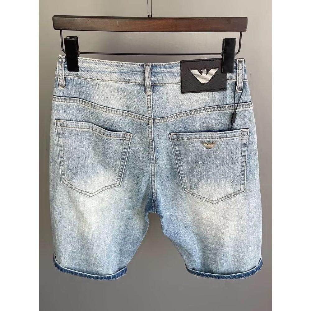 美式高街牛仔短裤男宽松直筒做旧潮流百搭运动休闲五分裤2024年潮,男装,牛仔裤,淘宝优惠券,粉丝福利购,淘宝优惠卷