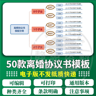 离婚协议书模板民政局离婚标准协议书范本双方自愿离婚合同电子版
