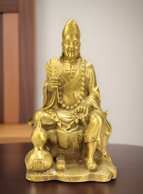 济公活佛佛堂摆件纯铜中式