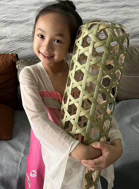 竹夫人抱枕竹编抱枕卧室纳凉神器