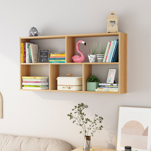 实木墙壁置物架创意多层书架收纳架挂墙展示架壁挂墙柜卧室储物柜