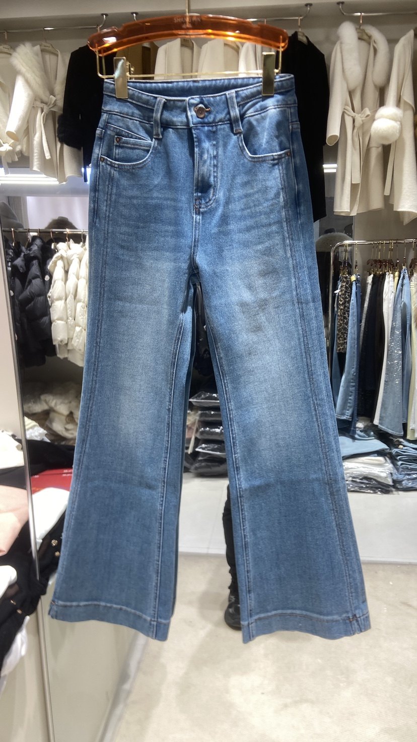 欧货2026春新款弹力微喇阔腿牛仔裤女显瘦高腰喇叭拖地长裤女潮,女装/女士精品,牛仔裤,淘宝优惠券,粉丝福利购,淘宝优惠卷