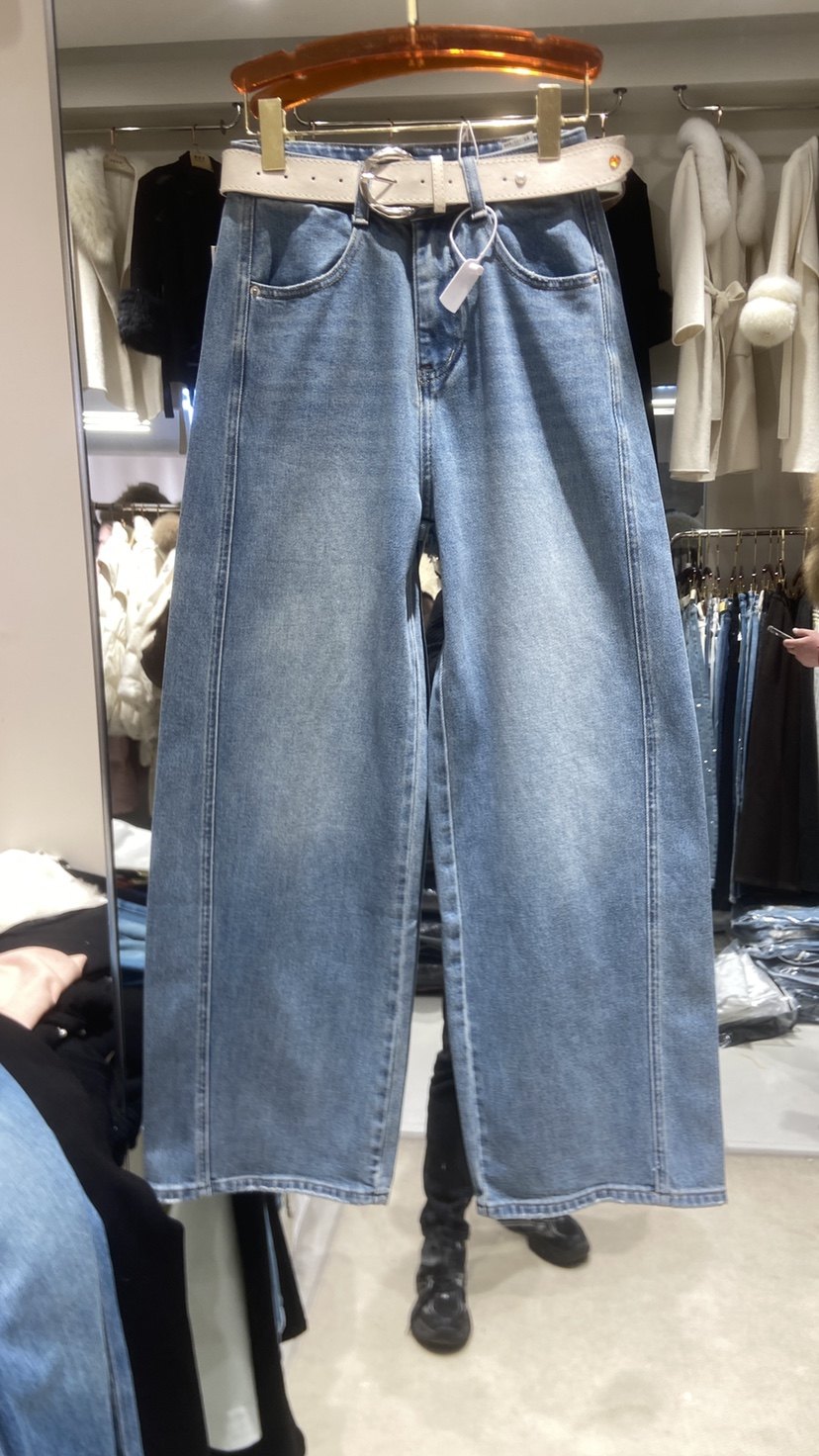 欧货韩版水洗高腰直筒牛仔裤女2026早春新款阔腿裤长裤女潮欧洲站,女装/女士精品,牛仔裤,淘宝优惠券,粉丝福利购,淘宝优惠卷