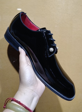 欧美AGZ CL低帮男鞋系带休闲皮鞋真皮绅士鞋正装红底婚鞋时尚单鞋
