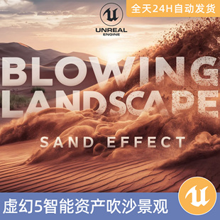 UE5虚幻5素材模型智能资产吹沙景观效果蓝图灰尘沙漠