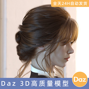 Daz3D素材模型资源dForce Petra GracefulBun头发盘发 Princess