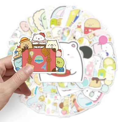 贴纸装饰可爱落文具盒生物卡通潮流个性笔记本电脑创意动画50张角