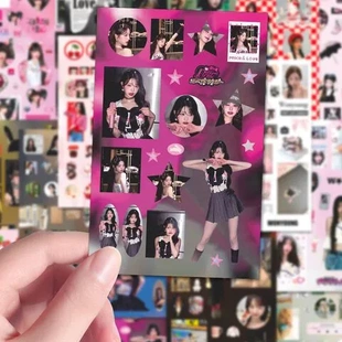 英周边高颜值手账大张素材装饰贴韩娱wonyoung拼贴张元爱豆女团16