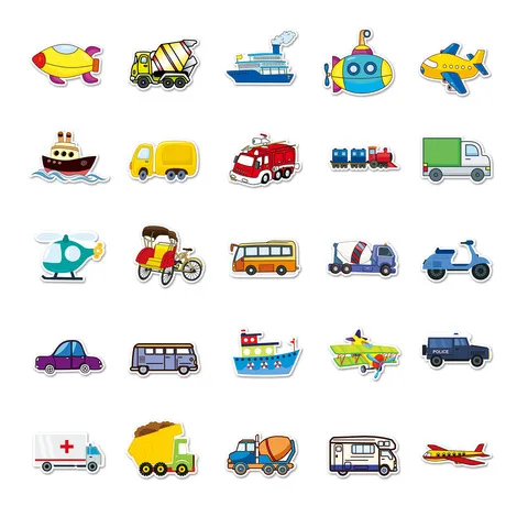 张电脑滑板车行李箱防水贴纸笔记本创意装饰交通工具50旅行箱