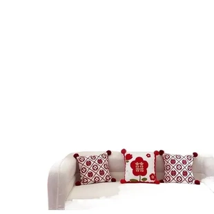 婚房布置超长喜字条结婚六连喜套装婚礼背景墙男女拍照订婚庆装饰