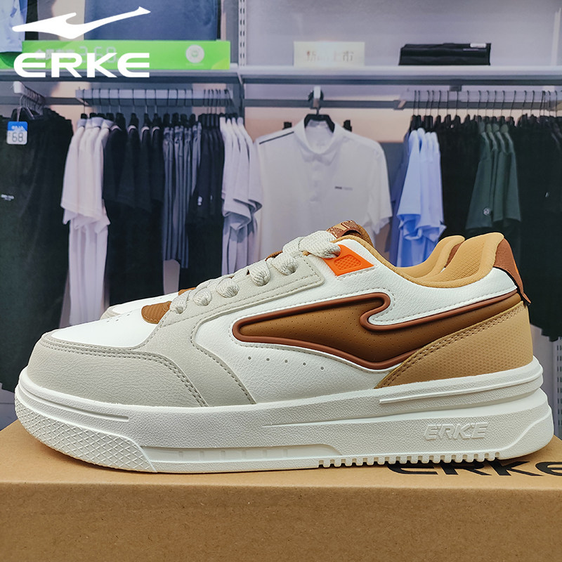 鸿星尔克2025冬季新款男子耐磨防滑滑板鞋休闲运动鞋11125401267