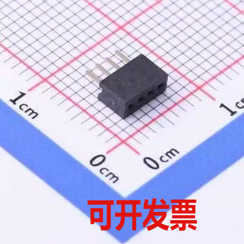 DW127R-11-04-34 排母 间距:1.27mm 1x4P 直插 插件,P=1.27mm