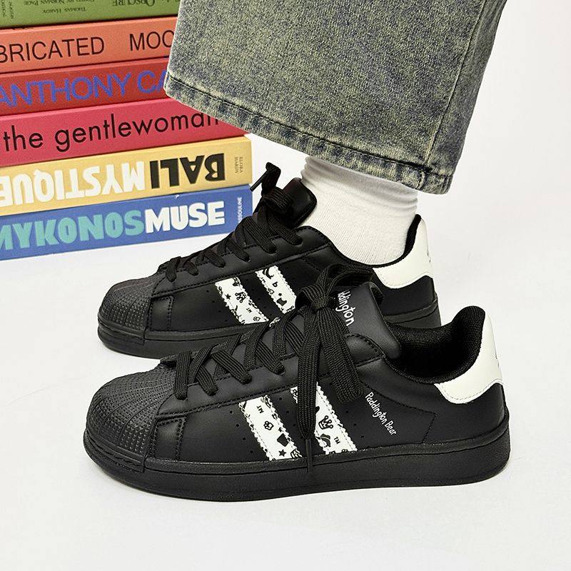 复古贝壳头滑板鞋女新款韩版情侣百搭学生运动休闲轻便透气板鞋男