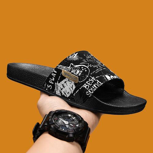 创赢经典一字拖百搭户外室内拖鞋男生学生舒适潮拖