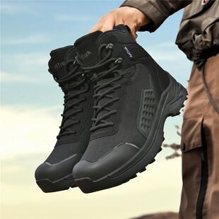 江苏玉人秋冬加绒保暖防刺穿训练鞋耐磨缓震户外露营防滑登山鞋