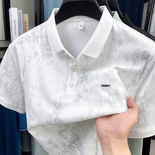 男士夏季POLO衫商务休闲短袖T恤男新款翻领上衣百搭半袖刺绣上衣