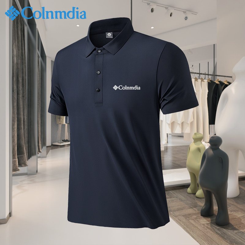 哥伦夏季男短袖翻领简约户外运动速干T恤商务休闲时尚百搭POLO衫