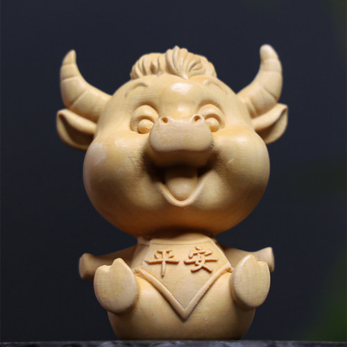 黄杨木雕文玩手把件生肖