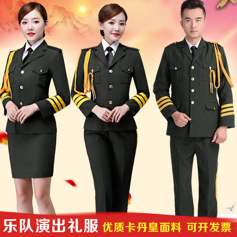 军装男女乐队演出服军鼓服装套装礼服学生仪仗队升旗手合唱团服装